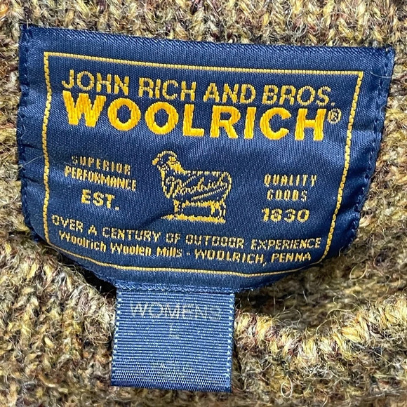 Woolrich Women’s Wool Blend Crewneck Sweater Size Large Saddle Mix Brown - Picture 3 of 6